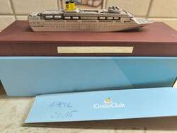Tengerjáró hajó fém fa modell ritka gyűjtői darab eladó! COSTA CLASSICA