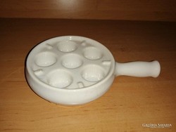 Porcelán nyeles csigasütő edény - átm. 12,5 cm (22/d)