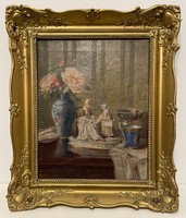 Eredeti Lea Reinhart (1877-1970) olaj, vászon festmény hibátlan állapotban! 1 Ft-ról induló aukció!