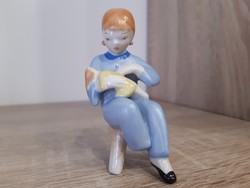 Drasche porcelán babázó kislány