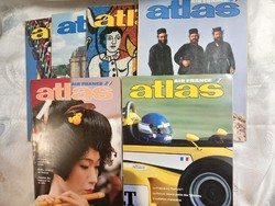 1985 Air France ATLAS fedélzeti magazin 6db.