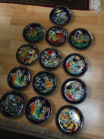Régi Rosenthal Björn Wiinblad porcelán fali tányérok Sindbad és Aladdin kollekcióból 13db