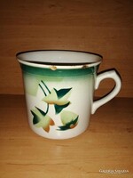 Antik kerámia Gránit  nagy méretű bögre, csupor - 13 cm magas, átm. 14,5 cm (31/d)