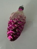 Antik üveg karácsonyfadísz toboz