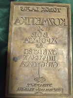 Dick Manó Kiadó réz kliséje, 1927-es kiadású könyvhöz