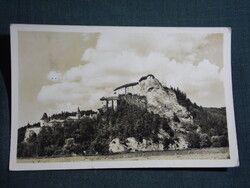 Képeslap,Szlovákia,Árvaváralja,Oravský Podzámok,Árva vára kastély látkép,részlet,1950-
