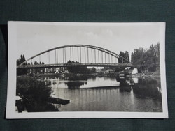 Képeslap,Győr,Rába híd látkép,részlet,1950-