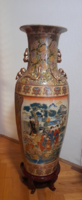 Vintage kínai dúsan mintázott porcelán padlóváza