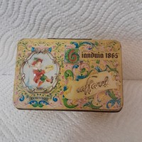 Régebbi bonbonos bonbonier fém doboz.