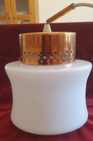 Retro, 1 db tejszínű üveg lámpabúrából álló függőlámpa, mennyezeti lámpa