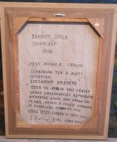 Bakányi Gyula - 1980-ban készült önarcképe