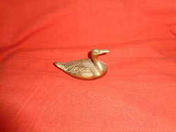 Solid brass duck sculpture