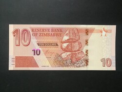 Zimbabwe 10 Dollars 2020 Unc