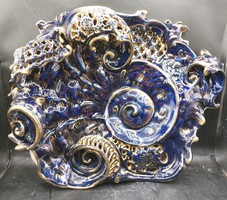 Fischer Ignác kerámia asztalközép, 19. század, 34 x 27 cm-es. 2015b