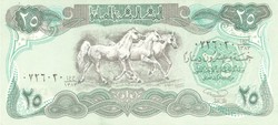 25 dinár dinars 1990 Irak UNC