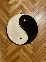 Yin Yang kerámia tál / falidísz