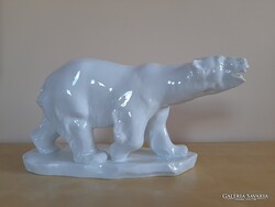 Régi Herendi nagyméretű porcelán jegesmedve figura