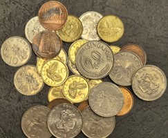 Szingapúr lot, 31 db vegyes érme