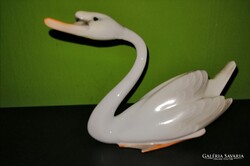 Herendi bütykös hattyú ritka porcelán figura