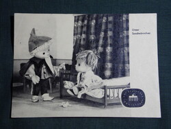 Képeslap,NDK,Sandmännchen álommanó mesefigura 1960-