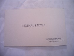 Molnár Károly névjegykártya