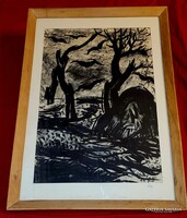 Kajári Gyula (1926-1995): ŐSZ eredeti grafika