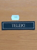 HÍMZETT NÉV TELEKI FELVARRÓS 584. #