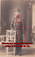 227A KATONA ÉREM BAJONETT IR 92 TEPLITZ KUK AUSZTRO-MAGYARORSZÁG