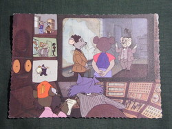 Képeslap,MOKÉP,mozi,Pannónia filmstúdió, Macskafogó rajzfilm részlet  1987-