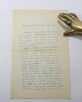 KÉZIRAT Fettich Nándor MTA tag régész levele Varjú Elemér történészhez 1926 !!