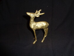Solid brass spotted deer figurine