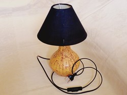 Kerámia asztali lámpa Magyarszombatfai kerámia rücskös máz 20cm retro iparművész