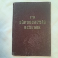 Országos Tisztviselői Betegsegélyezési Alap  (OTBA) igényjogosultsági igazolvány 1934
