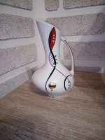Porcelán Art Deco váza vagy kiöntő, kancsó. 17 cm. Hibátlan. Jelzett