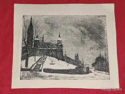 Élesdy István eredeti rézkarc