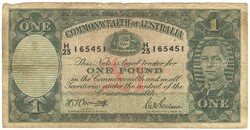 1 font pound 1942 Ausztrália H.T.Armitage és S.G.McFarlene Ritka
