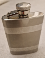FLAT SHORT-DRINK BOTTLE made of stainless steel, Dinky brand