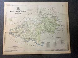 Csanád vármegye térképe. Gönczy 1897. Magyarország kézi atlasza.