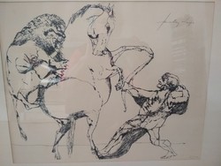 Szalay Lajos sorszámozott grafika/litográfia