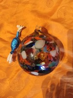 Karácsonyfadísz - muránói jellegű nehéz üveg gömb