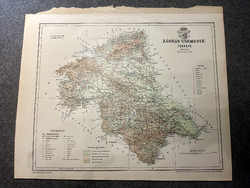 Zágráb vármegye térképe. Gönczy 1897. Magyarország kézi atlasza. Horvátország