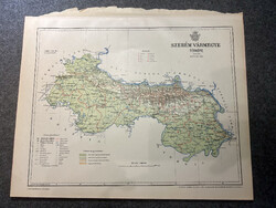 Szerém vármegye térképe. Gönczy 1897. Magyarország kézi atlasza. Horvátország