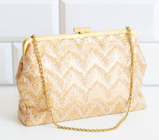 Vintage art deco revival stílusú retro clutch - ridikül, retikül, szinházi, alkalmi kézi táska