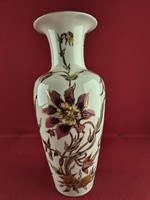 Zsolnay orchidea mintás 34 cm-es váza