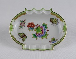 1T429 Régi Viktória mintás Herendi porcelán hamutál tálka