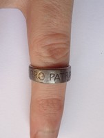 PRO PATRIA 1914 Iron Ring with Silver Lining