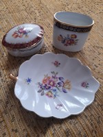PM koronás német porcelánok együtt 3db
