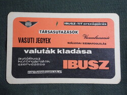 Kártyanaptár,IBUSZ utazási iroda, 1965,   (7)