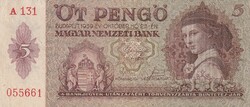 5 pengő (1939) VF
