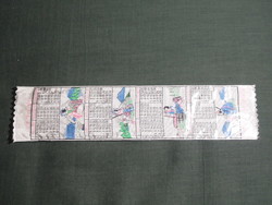 Kártyanaptár,könyvjelző,Szalag és zsinórgyár,hímzett,négy évszak,eredeti csomagolásban ,1976 ,   (7)